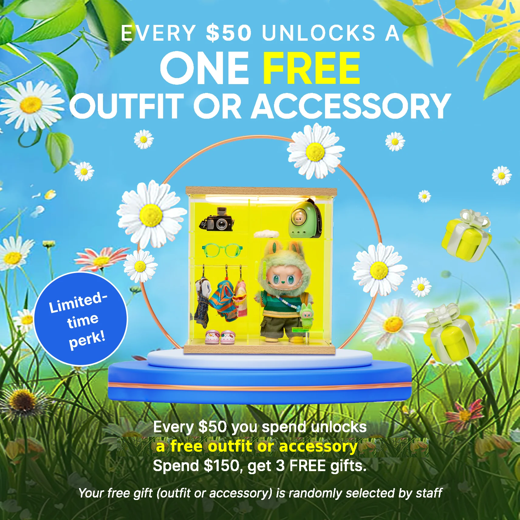One free outfit or accessory